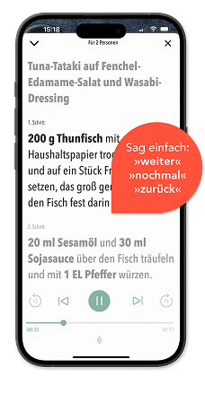 Mockup Iphone mit Rezepttext
